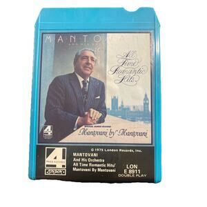 1975 Mantovani Plays All Time Romantic Hits - London Records 8-Track Tape